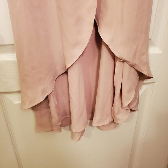 Show Me Your Mumu NWT Meghan Wrap Dress, Pink Dusty Blush Crisp, Size Medium - Picture 4 of 11